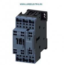 3RT2027-2AB00, CONTACTOR 32A Contactor 15KW / 400 V SIEMENS Sirius, tensiune bobina 24V ac 50 HZ, Auxiliar 1NO+1NC, S0, CONEXIUNE CLEME ARC