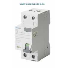 5SV3316-6 SIGURANTA AUTOMATA DIFERENTIALA 63A RCCB 2 POLI, TIP A, In 63 A, 30 mA, 230 V ac, SIEMENS