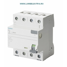 5SV3346-6 SIGURANTA AUTOMATA DIFERENTIALA 63A 3+N , RCCB TIP A, In 63 A, 30 mA, 400 V ac, SIEMENS