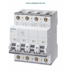 5SY4680-7, Siguranta automata tripolara 80A, 3 Poli + NUL, 10kA, curba C, Siemens, uz industrial