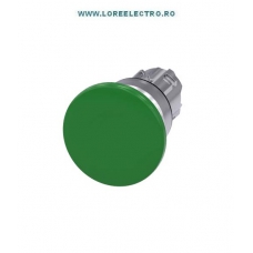 3SU1050-1BD40-0AA0 CAP CIUPERCA VERDE 40MM CU REVENIRE SUPORT METAL, SIEMENS SIRIUS ACT 22MM