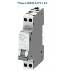 5SV6016-6KK06 Siguranta Automata combinata cu AFDD 6 A Impotriva Incendiilor, Siemens, 230 V, 1P+N, 1 modul, Curba B