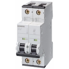 5SY6202-7 SIGURANTA AUTOMATA BIPOLARA, 2POLI, 2A, SIEMENS, 400 V ac Curba C, 6KA