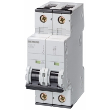 5SY7202-7 SIGURANTA AUTOMATA SIEMENS 2A, 2 POLI, 230/400 V/AC, CAPACITATE RUPERE 15KA, CURBA DECLANSARE C