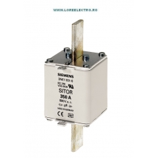 3NE1331-2 Siguranta ultrarapida MPR 350A, grupa NH2, curba Ardere gR, NH2, In 350 A, gR, 690 V ac, 250 V DC, Siemens