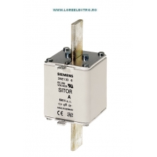 3NE1333-2 Siguranta ultrarapida MPR 450A, grupa NH2, curba Ardere gR, NH2, In 450 A, gR, 690 V ac, 250 V DC, Siemens